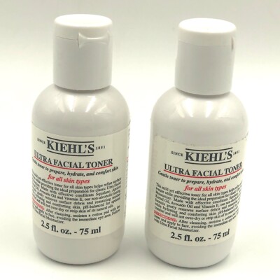 Sealed! Lot of 2: Kiehl's Ultra Facial Toner 75ml * 2 =150ml / 5 oz Total