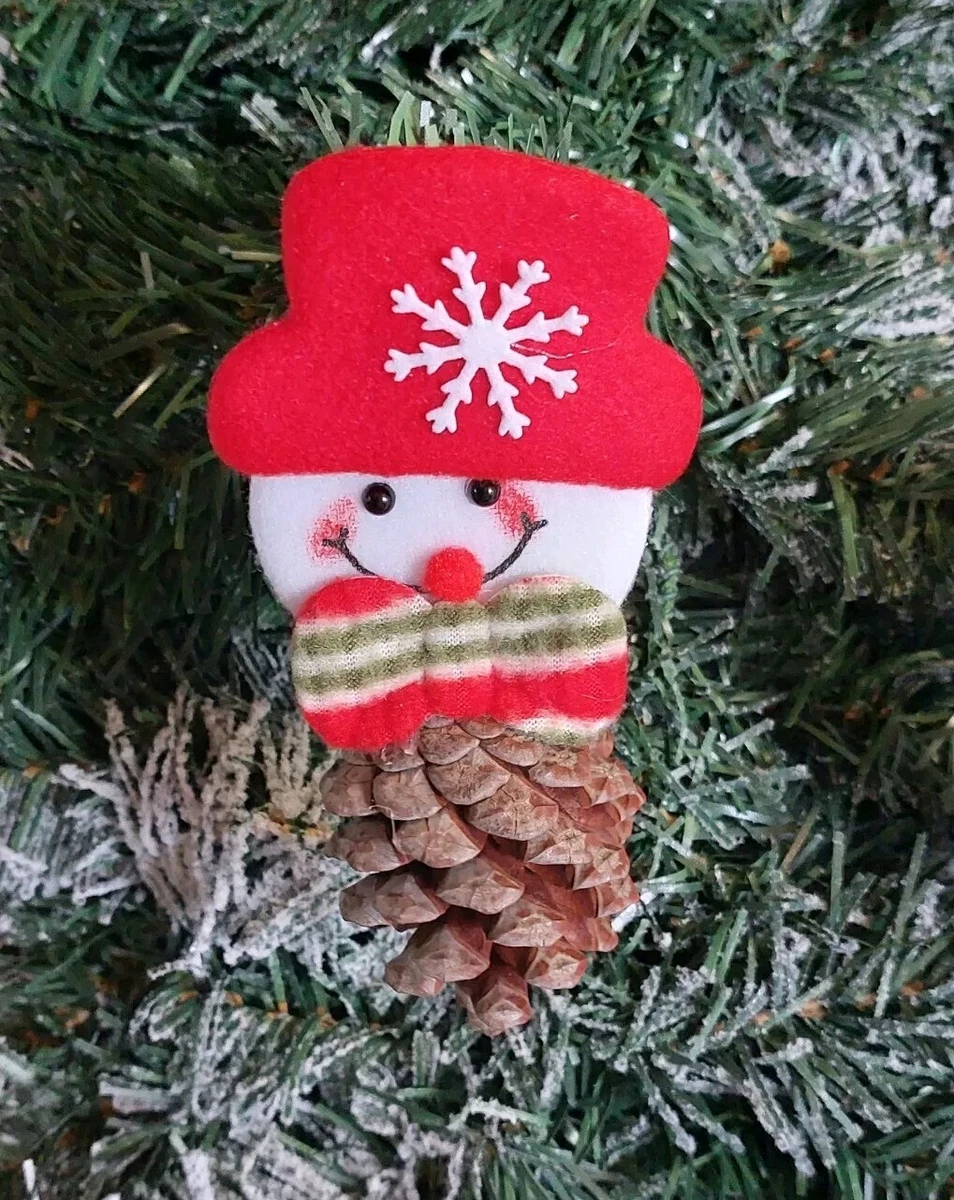 BELLE VOUS - Set 4 Pupazzi Di Neve In Resina Con Cappello Rosso, Decorazioni Natalizie 11cm - 2