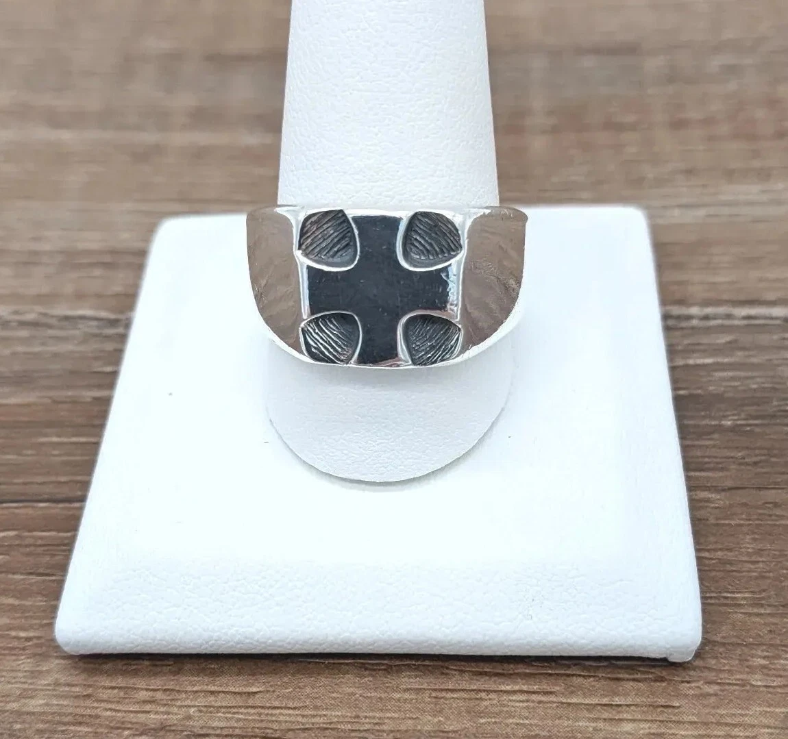 Sterling Silver James Avery Mens Cross Ring Retired Size 11.75
