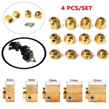 4PCS Brass Hex Wheel Hub Extended Adapter 6-12mm For Traxxas TRX-4 RC Crawler
