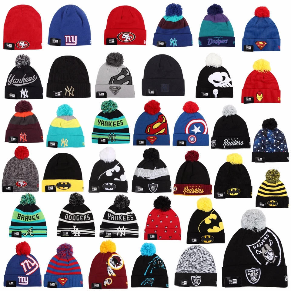 New Era Beanie Winter Mütze Cap Yankees Redskins Raiders Superman Batman Giants