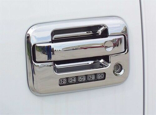Fits 2004-2014 Ford F150 Chrome 2 Door (With Key Pad) + Tailgate Handle Covers - Picture 3 of 5