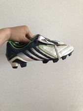 Adidas Predator Powerswerve FG White Leather Football Soccer Cleats US11