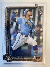 2025 Topps Series 1 Baseball Carlos Rodriguez Base RC #16 Milwaukee Brewers