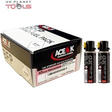 ACE & K SFPAK005 Galvanised Staples 45mm Qty 2000 Staples & 2 Small Fuel Cells