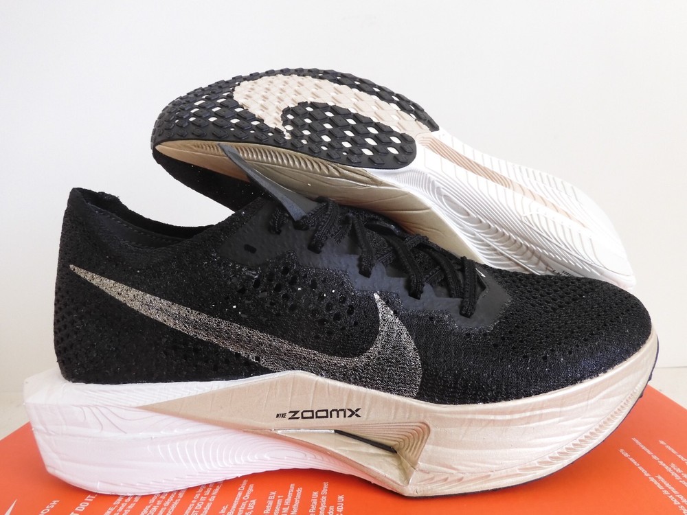 Nike Air ZoomX Vaporfly Next% 3 Women's Running Shoes Black Metallic Gold Size 8 DV4130-002