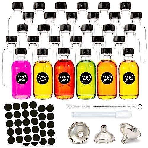 Bottiglie di Vetro per liquori, Set con 24 bottigliette da 60 ml, con (s0y)