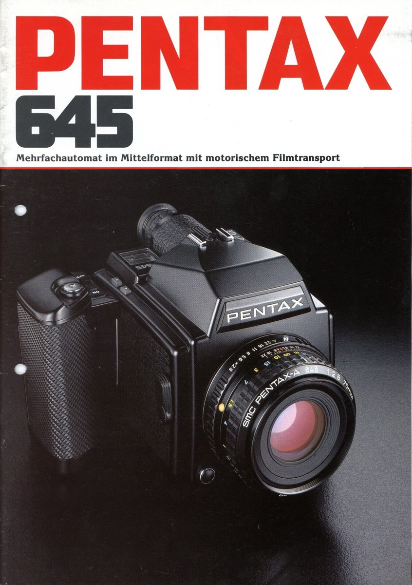 ASAHI Prospekt PENTAX 645 Kamera Broschüre SMC PENTAX Objektive