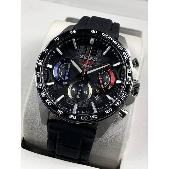 Montre chronographe homme flambant neuve Seiko SSB347P1 cadran noir quartz SSB347 eBay