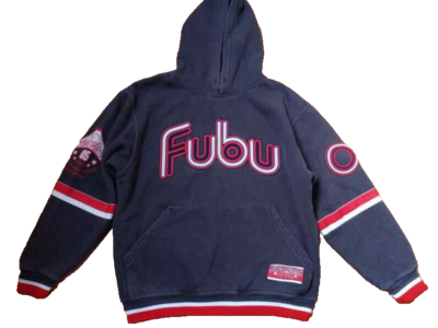 FUBU hoodie, vintage hip hop sweatshirt, black shirt of 90s