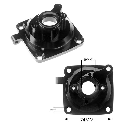 Kit copri alloggiamento frizione CNC in lega nero adatto per motore HPI BAJA RV King 5B 5T 5SC - Foto 9 di 9