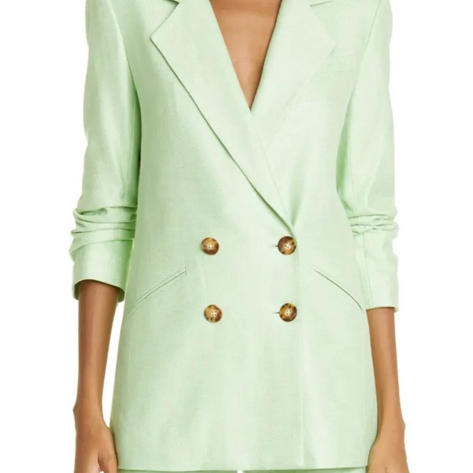 Blazer Veronica Beard Rupert Dickey Chaqueta Talla 8 Verde Pistacho Manga Acelerada Foto 2 de 4