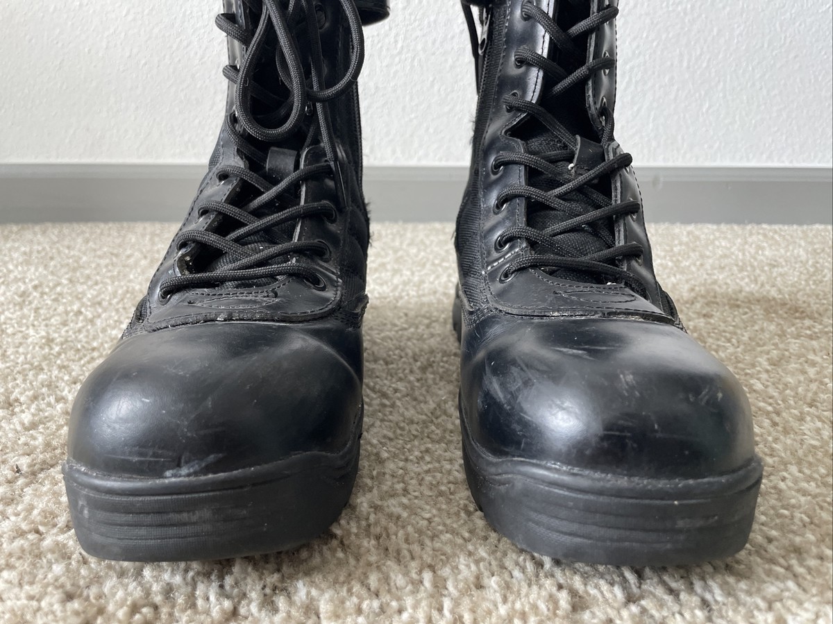 Nortiv8 Trooper Tactical Work Boots w/ Toe Cap & Side Zip 