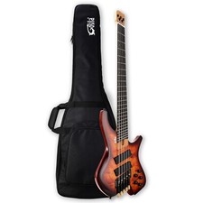 5 String Headless Electric Bass Guitar poplar body roasted Maple neck
