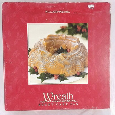 Wreath Bundt Baking Pan Williams Sonoma Made By Nordic Ware USA Made