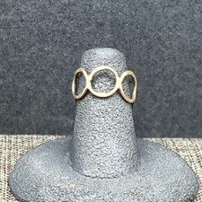 Artisan Circles Ring Hammered As Is Size 5 Silver Handmade Retro Vintage Boho