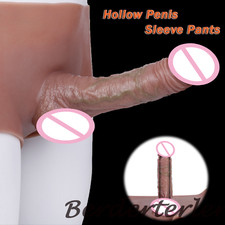 Hollow Realistic Penis Pants Silicone Penis Sleeve Panties Dick Enalargement