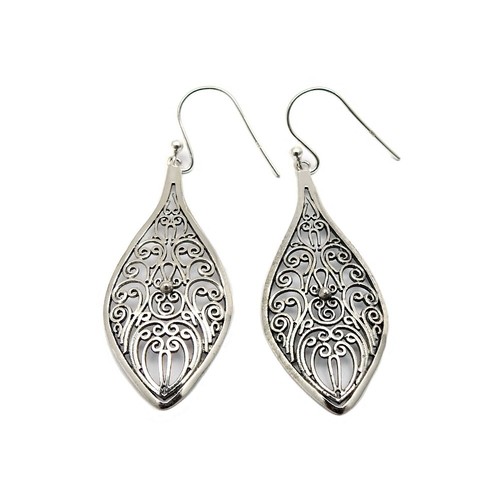 Solid 925 Sterling Silver Elegant Classic Handmade Earrings Valentine Jewelry - Picture 2 of 4