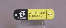Sheaffer 0.9mm short thin lead--F=Firm---vintage preprice .25--24 sticks to tube