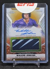 2025 Topps Pro Debut Walker Jenkins Jumbo Patch Auto Gold 33/50
