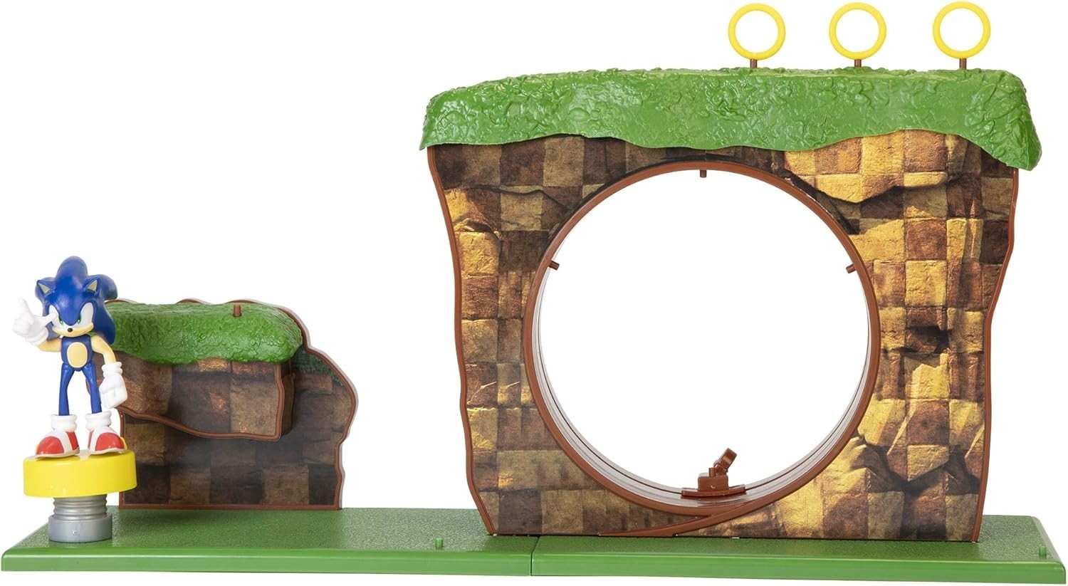 Sonic The Hedgehog Green Hill Zone Playset With Figure Toy Set Loop Action Jakks