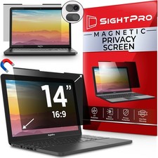Magnetic Laptop Privacy Screen 14 Inch 16:9 - Patented Removable La... Fast Ship