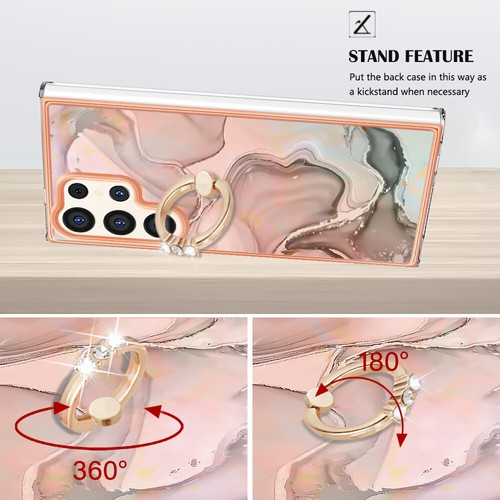 Schutz Hülle für Samsung A55 A16 A73 S23 S24 Ultra Plus FE Glitzer Ring TPU Case - Bild 23 von 30