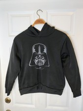 Official Star Wars Brand Child's Large sz 10-12 Black Darth Vader Hoodie