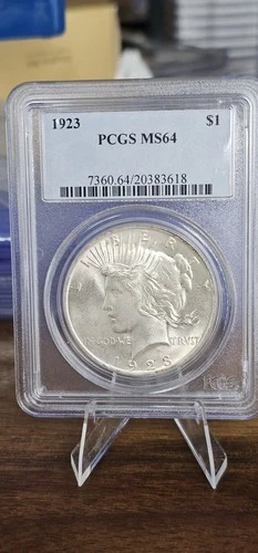1923 PEACE SILVER DOLLAR  PCGS MS64  FREE SHIPPING 👀
