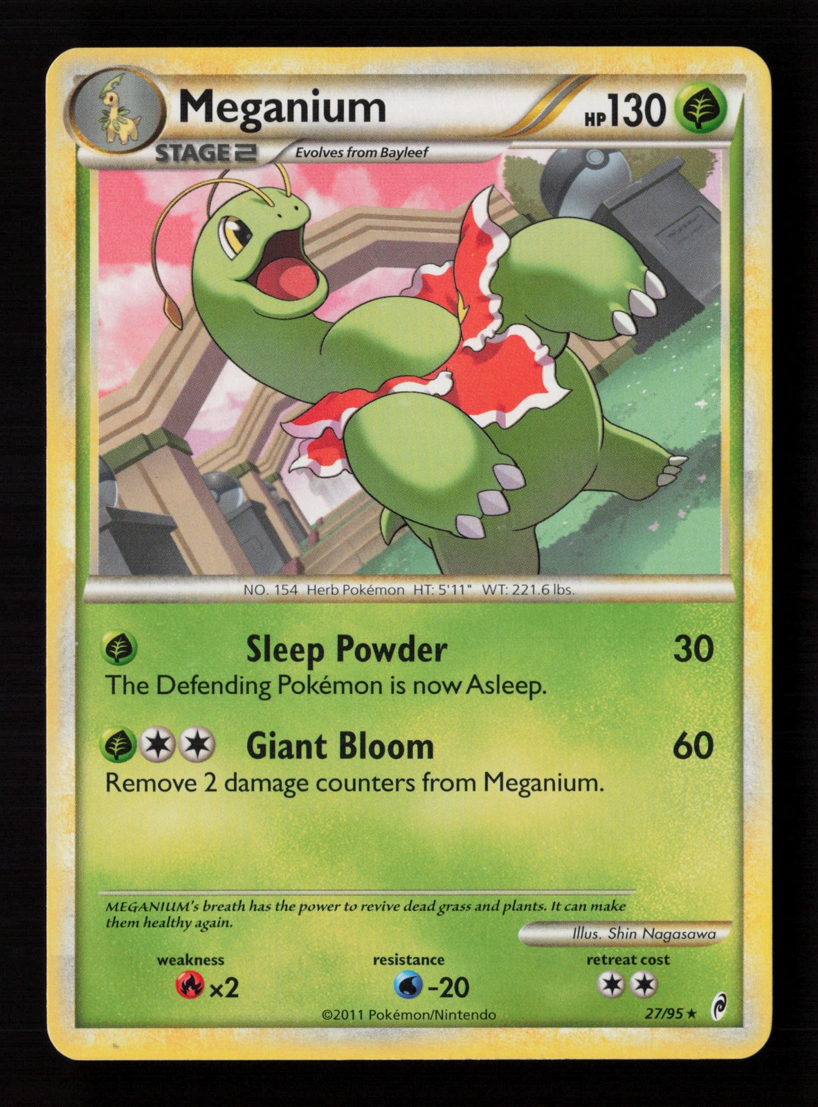 Meganium 27/95 Call of Legends Pokemon Card -A4