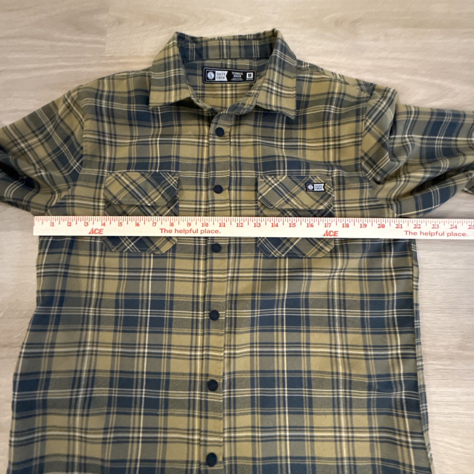 Salty Crew Technical Woven Snap Button Flannel Sh… - image 7