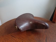 Oldtimer Fahrrad Sattel MERTENS Alt Antik Leder Gummi 1940 Damenrad Selle Velo 