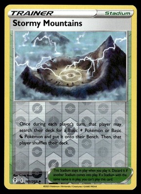 Stormy Mountains 161/203 Evolving Skies Pokemon Reverse Holo NM Stormy Mountains