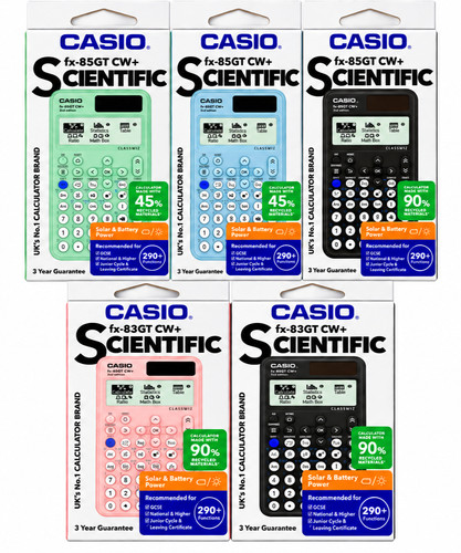 Casio FX-83GT / FX-85GT CW+ Scientific Calculator GCSE Updated ~ Choose Color BN