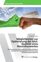 Tobias Schnieders | MöGlichkeiten Zur Optimierung Der öKol. QualitäT Eines...