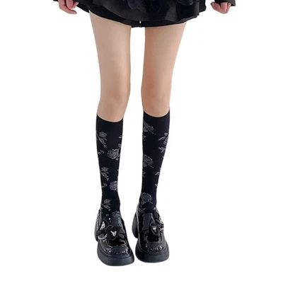 Women Sheer Knee High Socks Summer Crew Socks Sweet Cute Knee High Stockings - Image 1 of 4