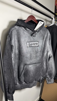 Supreme MM6 Maison Margiela Foil Box Logo Hoodie Black NEW IN HAND
