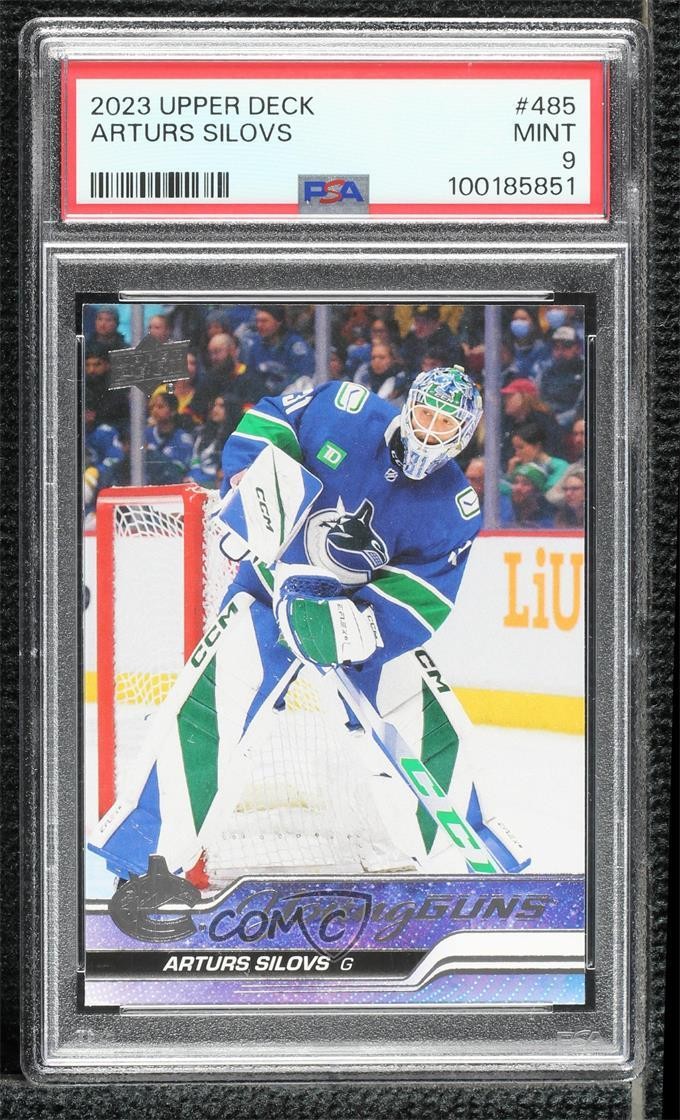 2023-24 Upper Deck Series 2 Young Guns Arturs Silovs #485 PSA 9 MINT 0k2t
