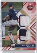 2018 Panini Elite Extra Edition Dual Materials Red 46/49 Cal Quantrill 0v0