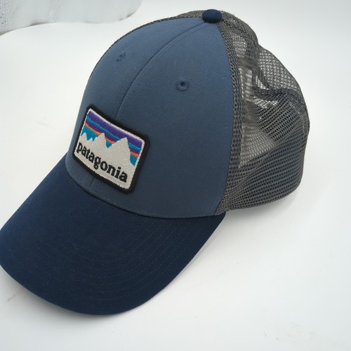 Patagonia Logo/Montaña Hombres Malla Camionero Sombrero Ajustable Snapback Azul - Imagen 2 de 7