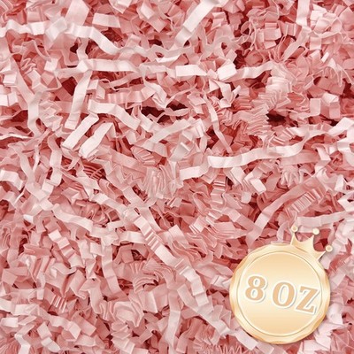 1/2LB Light Pink Crinkle Cut Paper Shred Filler Great for Gift Wrapping Light...