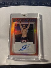 2023 Panini Donruss Optic UFC Opti-Graphs Petr Yan Auto Red Prizm /199 Encased