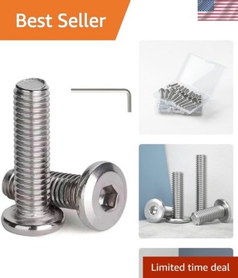1/4-20 x 1-1/4'' 20 Pack Flat Head Hex Socket Cap Screws Bolts, 304 Stainless ...