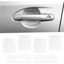 Universal Clear Car Door Handle Protector Film 8PCS Anti-Scratch PET Adhesive