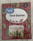 Great Value Treat Banner - Santa in His Sleigh Being Pulled by 3 Reindeer! *NEW* — photo 1