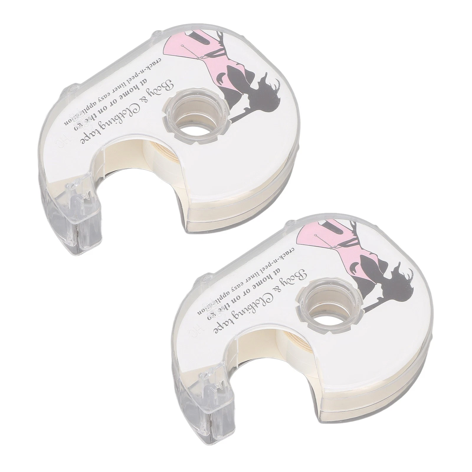 VETEMENTS 2 Pezzi Nastro per Vestiti Biadesivo Tessuto Trasparente Fissaggio Nastro per Abbigliamento per ZCC