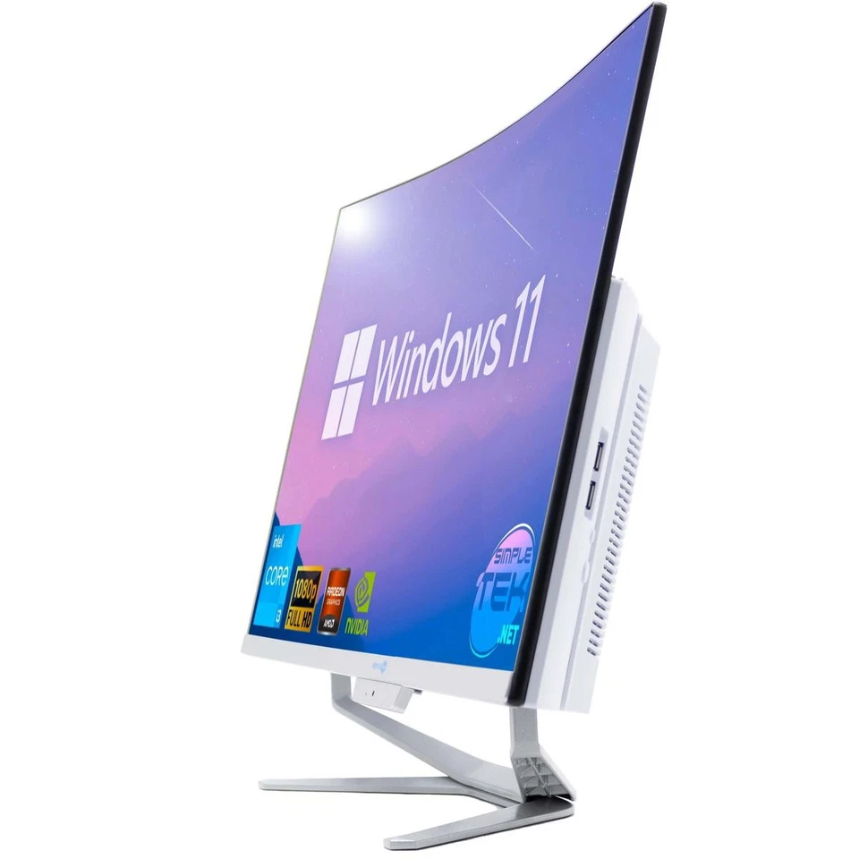All In One 27" Fhd Curved I3 6Th Gen Ram 8 Gb Ssd 120 Gb Win 11 Desktop Computer - Image 2 of 4