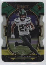 2022 Panini Select Concourse Green & Yellow Prizm Die-Cut Zonovan Knight 0h3t