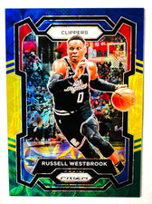 2023-24 Panini Prizm Russell Westbrook BLUE YELLOW GREEN Scope Prizm Clippers!