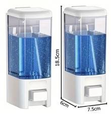 2 x Liquid Soap Dispenser Hand Wash Toilet Bath Organiser Shower Wall Mountable